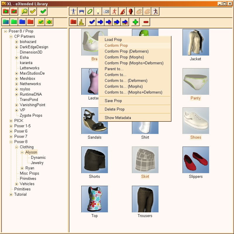 XL - eXtended Library for Poser