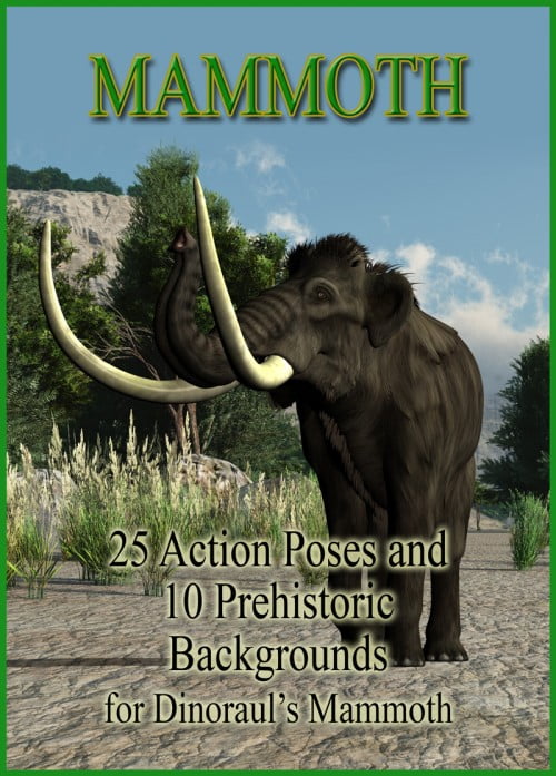 Mammoth Poses and Prehistoric Backgrounds