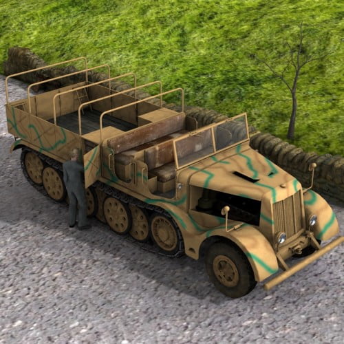 SdKfz 9 18 tonne Heavy Tractor (The Bull) (for Poser) SdKfz 9 18 tonne Heavy Tractor (The Bull) (for Poser)