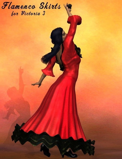 Spanish Rose -- V3 Flamenco Skirt Pack