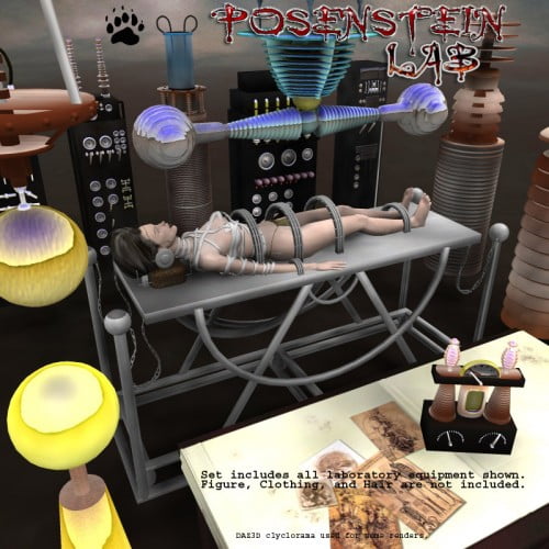 Posenstein Gothic Laboratory Equipment for Poser4 Pro
