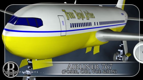 Airliner 767 (Poser, OBJ, Vue & 3DS) Airliner 767 (Poser, OBJ, Vue & 3DS)