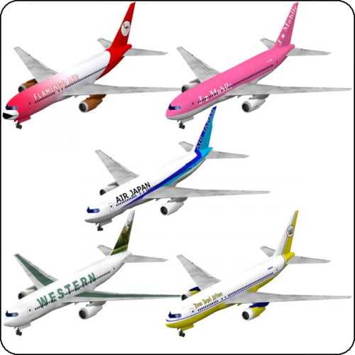 Airliner 767 (Poser, OBJ, Vue & 3DS)