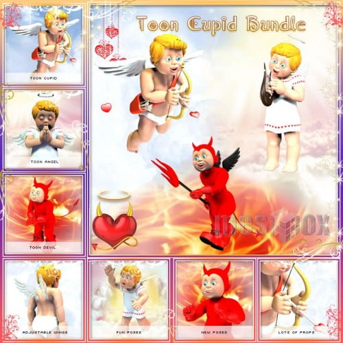 Toon Cupid Bundle: Cupid, Angel and Devil