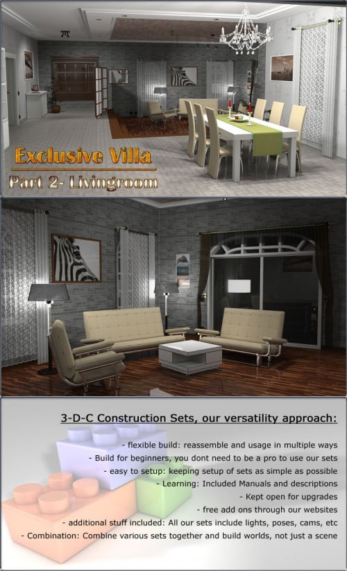 Exclusive Villa 2: Livingroom