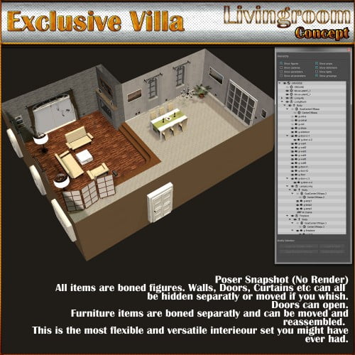 Exclusive Villa 2: Livingroom