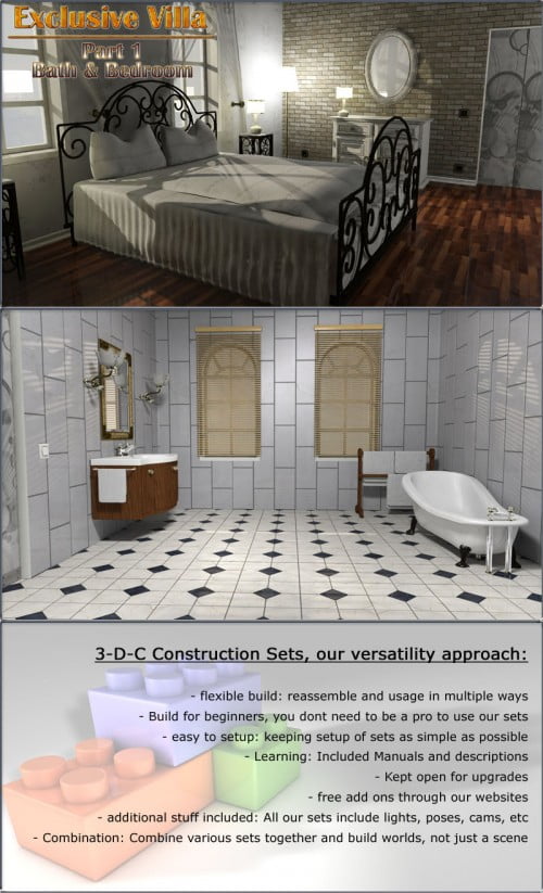 Exclusive Villa 1: Bath and Bedroom Exclusive Villa 1: Bath and Bedroom