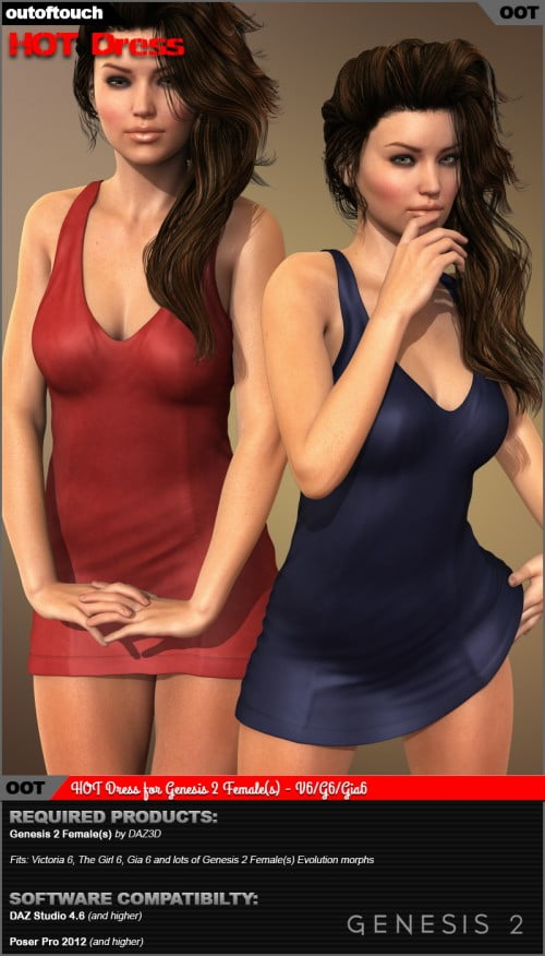 HOT Dress for Genesis 2 Female(s)