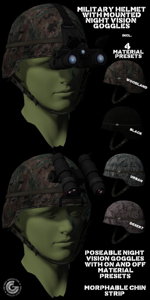 Helmet with NV Goggles Helmet with NV Goggles