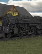 Steam Locomotive 2-6-4 (for Poser)