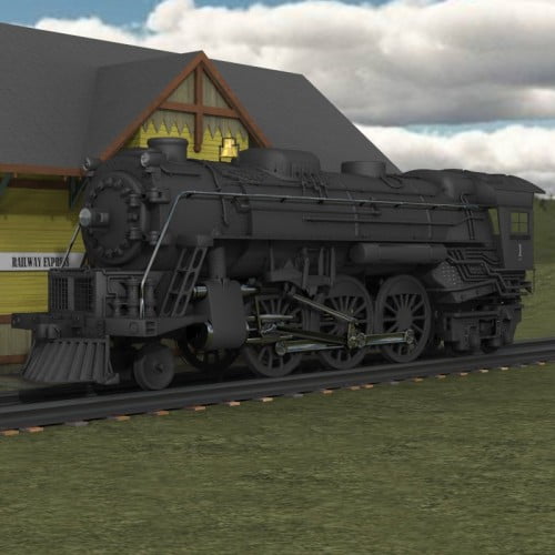 Steam Locomotive 2-6-4 (for Poser) Steam Locomotive 2-6-4 (for Poser)