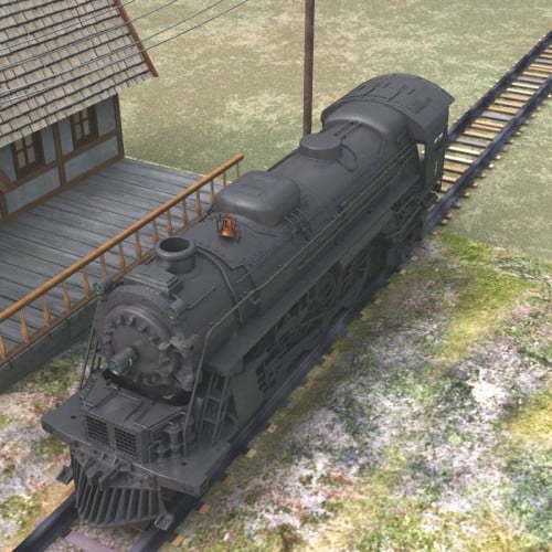 Steam Locomotive 2-6-4 (for Poser)