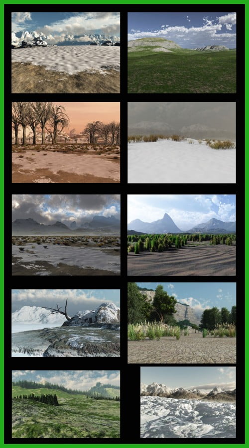 Mammoth Poses and Prehistoric Backgrounds