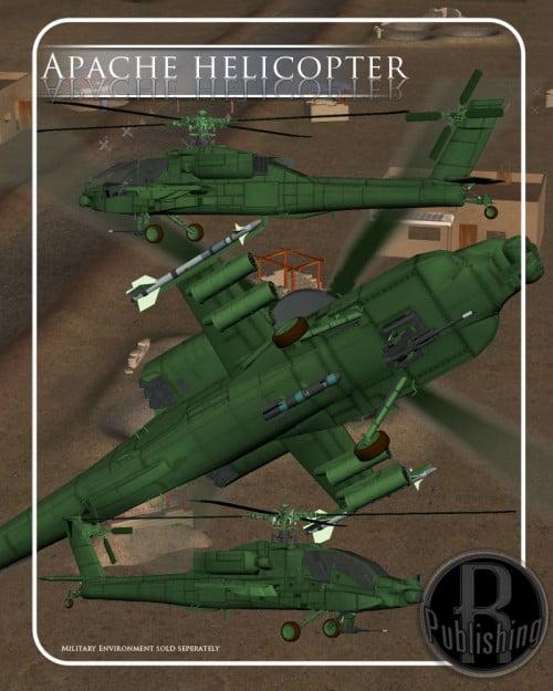 Apache Helicopter (Poser, Vue & Obj)