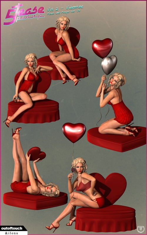 5TEASE PinUp Vol 2: Valentine - Poses and Props for V4