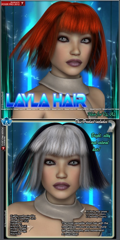 Layla Hair For V4 And A4 Layla Hair For V4 And A4