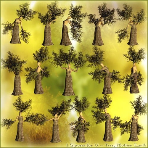 Forest Spirit for V3-Tree (Mother Nature) by Andi3d - poses, backgrounds and lights