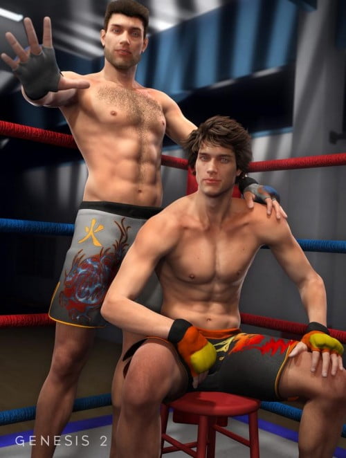 MMA Shorts and Gloves Textures