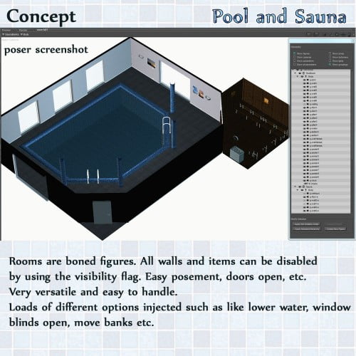 Pool and Sauna by 3-D-C