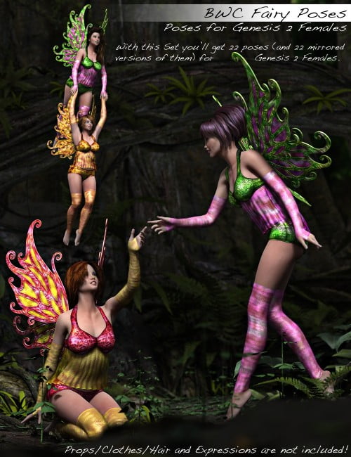 BWC Fairy Poses for Genesis 2 Female(s)