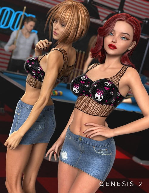 Sneaking Out Clothes for Genesis 2 Female(s)