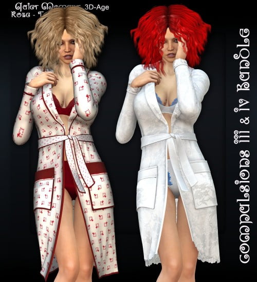 CompulsionsIII & IV Bundle - Quiet Moment:Robe+Top+Panty