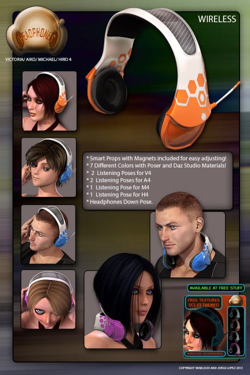 Wireless Headphones & Poses V4/M4/H4/A4