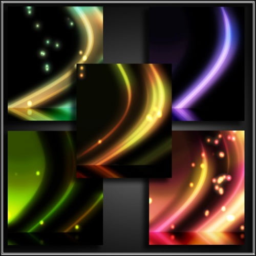 Neon Swirls Backgrounds
