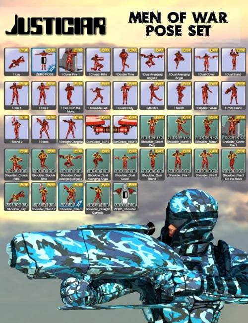 Justiciar Men of War Pose Set