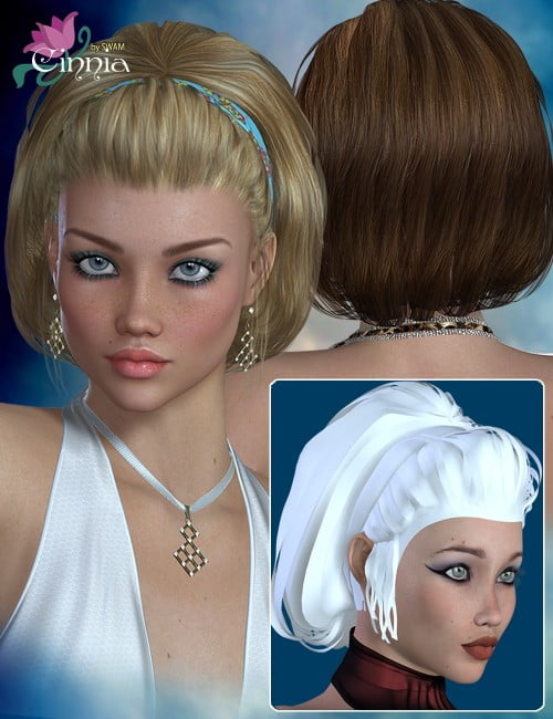Cinnia Hair for Genesis 2 Female(s) and Victoria 4