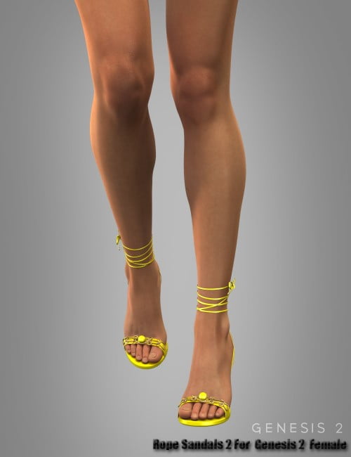 Rope Sandals 2 For Genesis 2 Female(s)