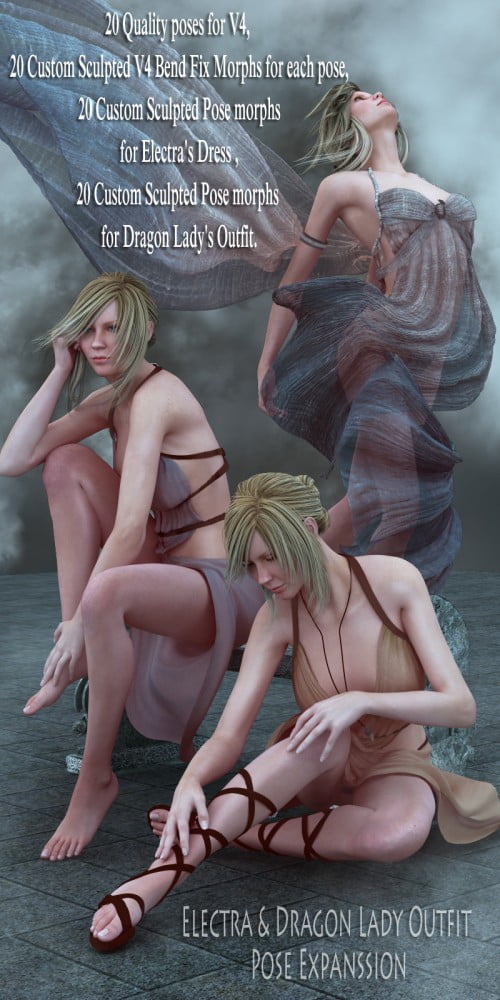 SAVll Electra & Dragon Lady Outfit Pose Expanssion