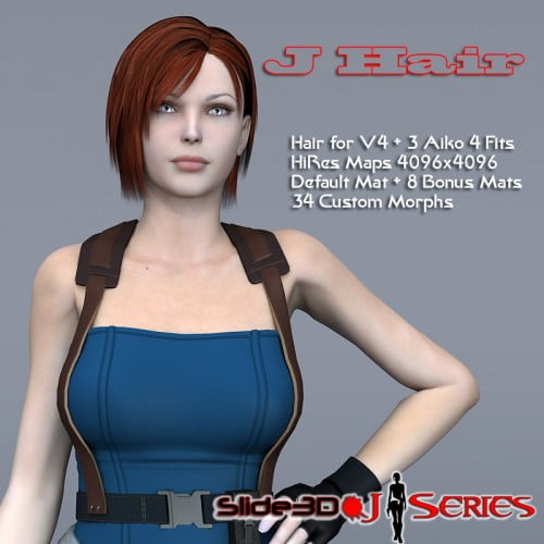 Slide3D J Hair for v4 Slide3D J Hair for v4