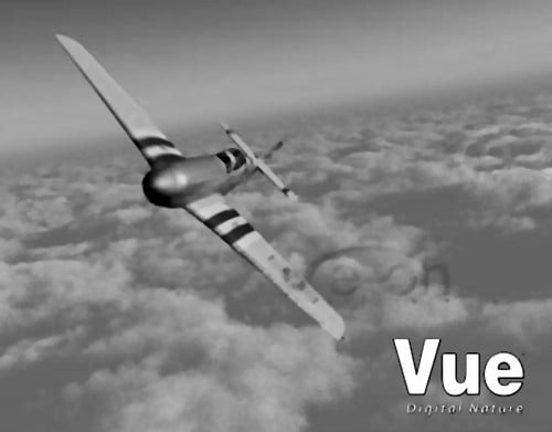 Above the clouds (Vue scene)