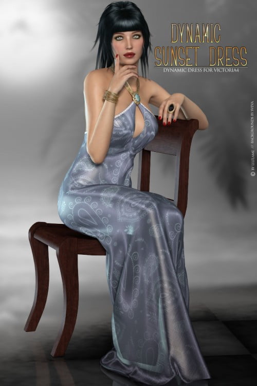 Dynamic Sunset Dress V4