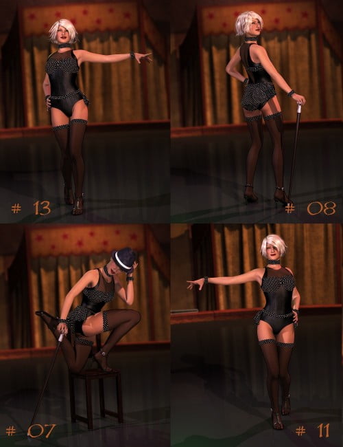 Cabaret Poses and Props for Genesis 2 Female(s)