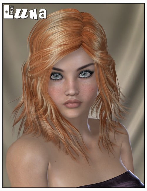 Luna Hair for Genesis 2 Female(s) and Victoria 4 Luna Hair for Genesis 2 Female(s) and Victoria 4
