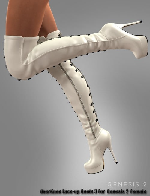OverKnee Lace-up Boots 3 For Genesis 2 Female(s)
