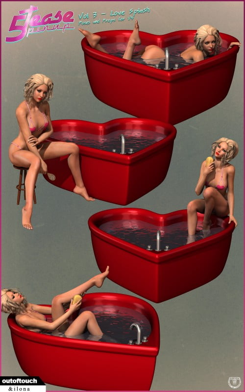 5TEASE PinUp Vol 3: Love Splash - Poses and Props for V4