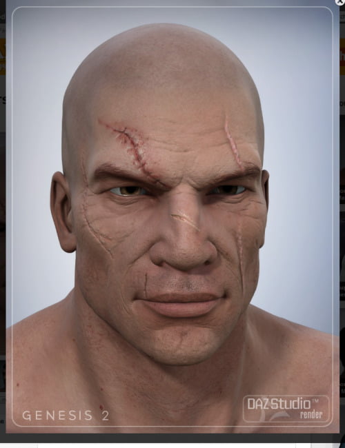 Face Scars Decals for Genesis 2