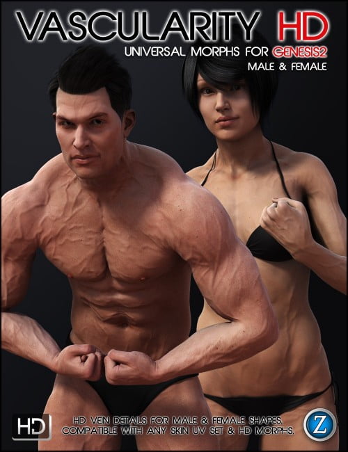 Vascularity HD for Genesis 2 Female(s) and Genesis 2 Male(s)