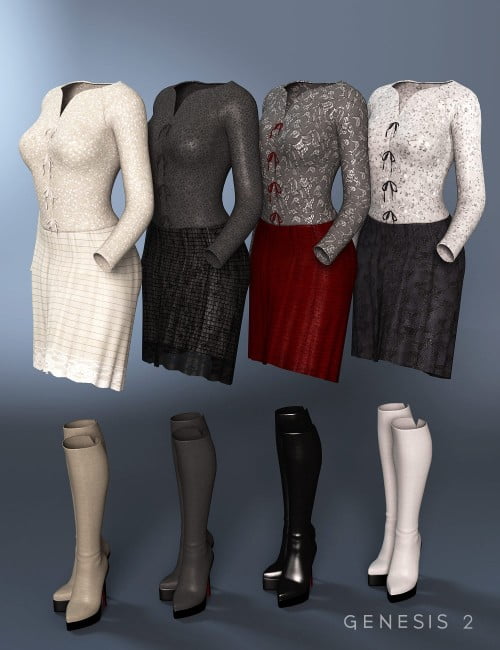 Darcy Outfit for Genesis 2 Female(s) Textures