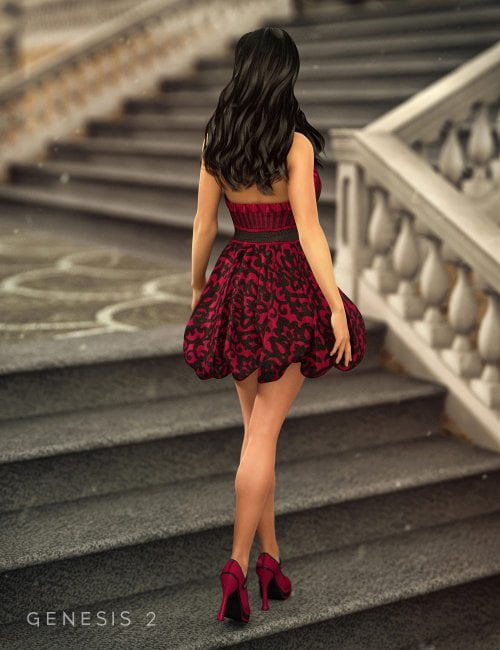 Stylish Bubble Dress for Genesis 2 Female(s)