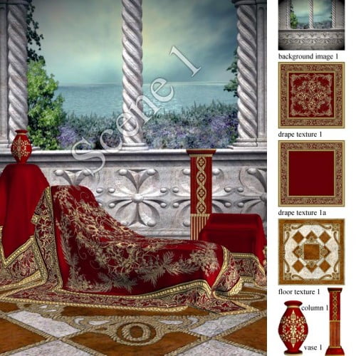 Gordana's Textures & Scenes set for DAZ Portrait Studio Props