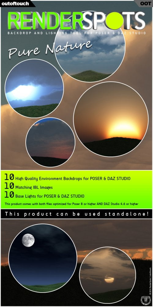 RenderSpots Pure Nature for Poser and DAZ Studio