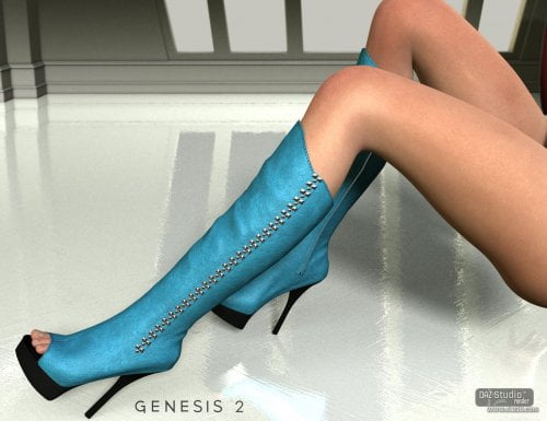 Peep Toe Boots for Genesis 2 Female(s)