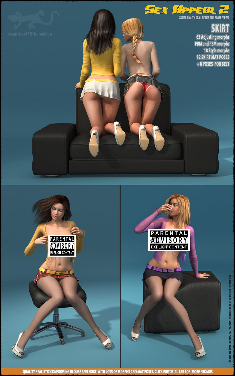 Sex Appeal 2 - Blouse and Skirt for V4