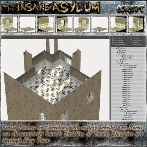 Insane Asylum 1: Corridor/Room Construction Set