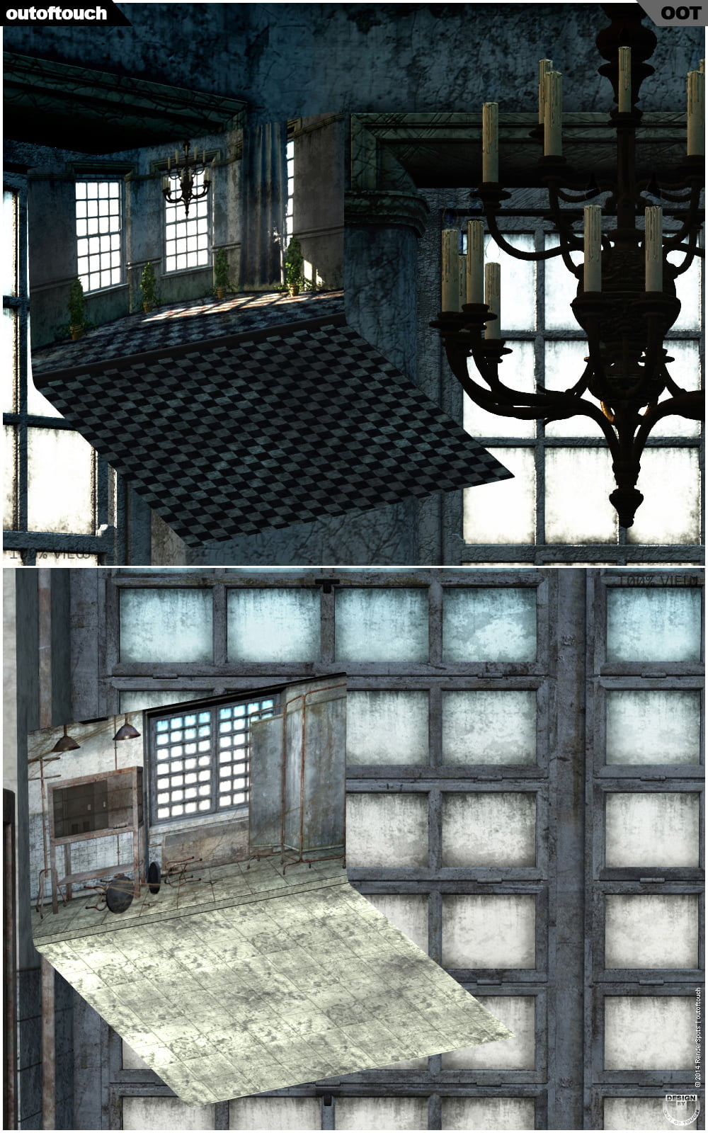 RenderSpots Forgotten Rooms for Poser and DAZ Studio