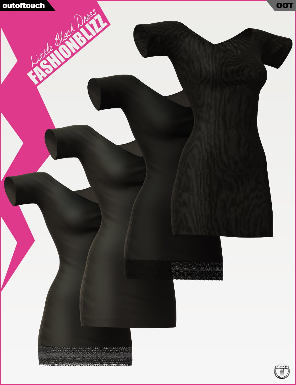 Fashion Blizz - Little Black Dress for Genesis 2 Female(s)